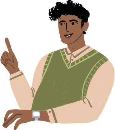 guy pointing at something with his finger PNG, SVG