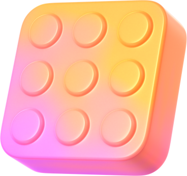 Градиентный квадрат с кнопками в PNG, SVG