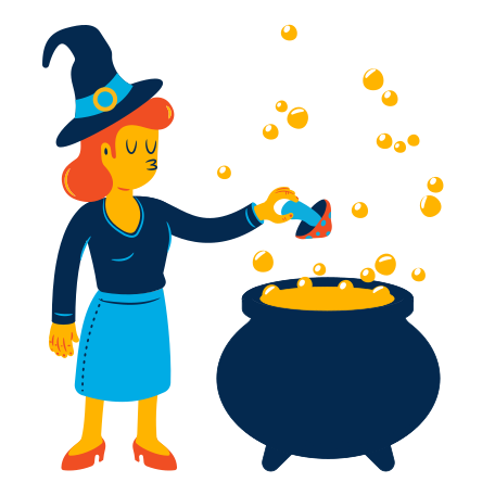 Witch potion Illustration in PNG, SVG