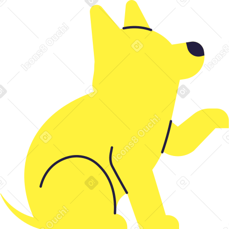 puppy Illustration in PNG, SVG