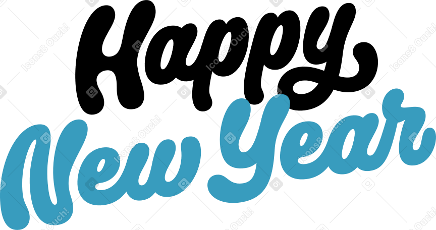 letras feliz año nuevo texto PNG, SVG