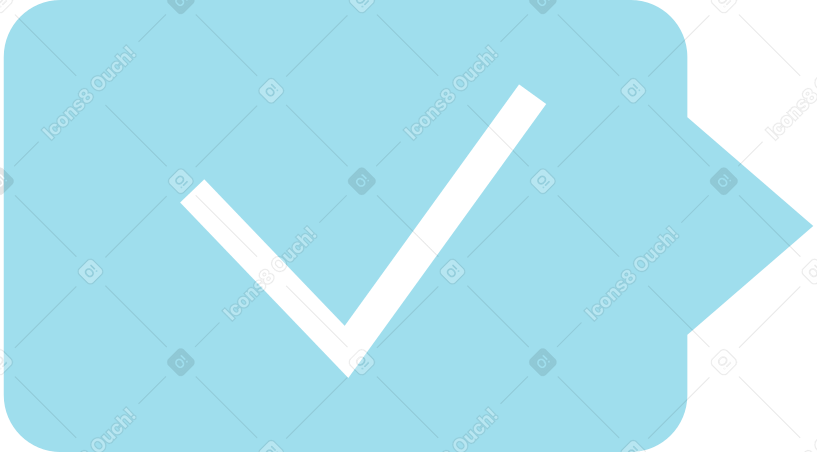 Bocadillo de diálogo con marca de verificación PNG, SVG