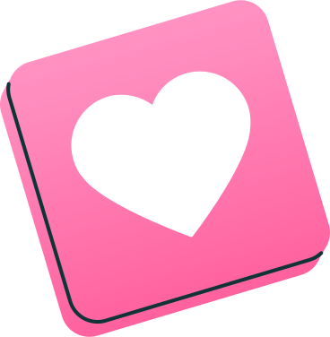 square pink heart icon PNG, SVG