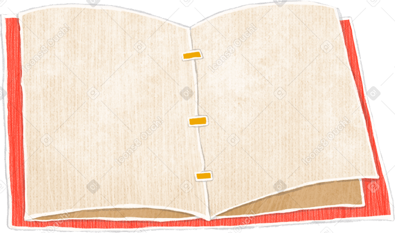 red book with white sheets Illustration in PNG, SVG