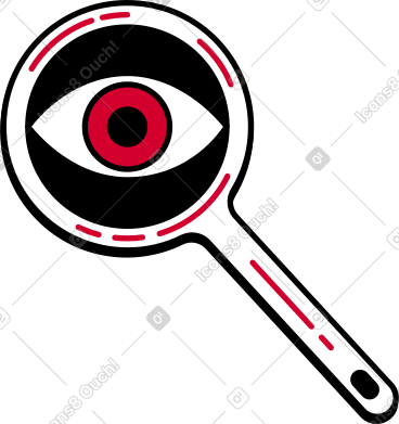 Magnifying glass with an eye PNG, SVG