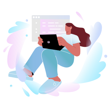 Woman writing code on laptop PNG, SVG