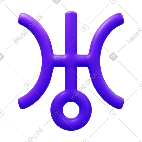 3D uranus symbol PNG, SVG