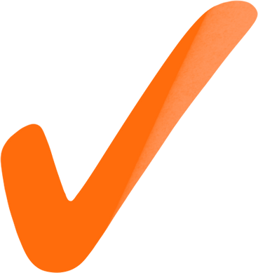 orange check mark PNG, SVG