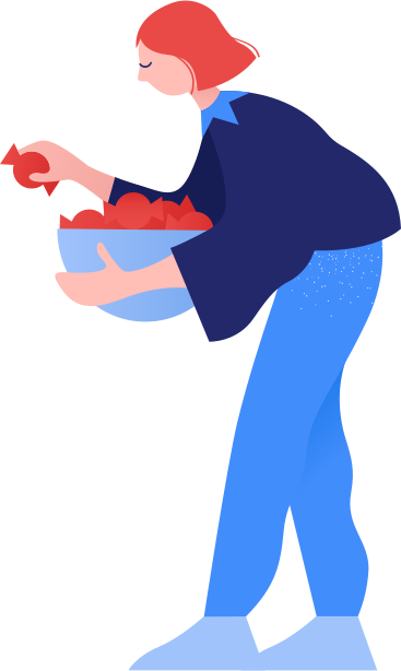 woman with sweets PNG, SVG