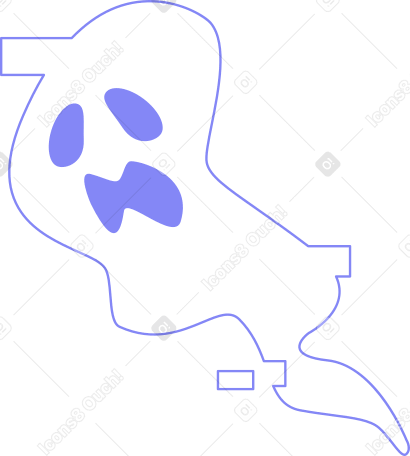 ghost with glitch PNG, SVG