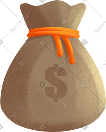 A money bag with coins PNG, SVG