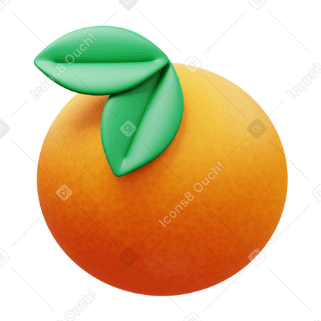 3D orange в PNG, SVG