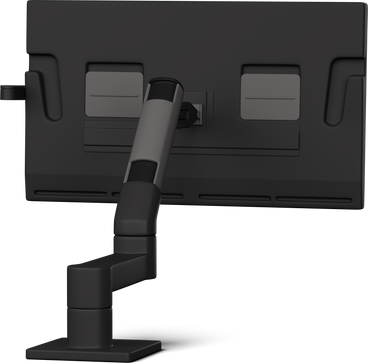 Graphic tablet on monitor bracket back view PNG, SVG