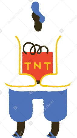man with tnt Illustration in PNG, SVG