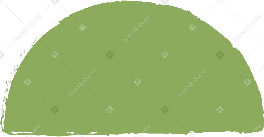 dark green semicircle Illustration in PNG, SVG