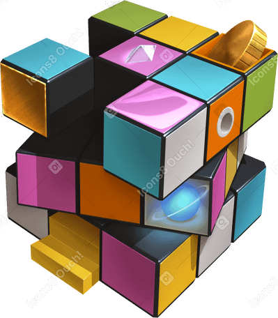 rubik's cube PNG, SVG