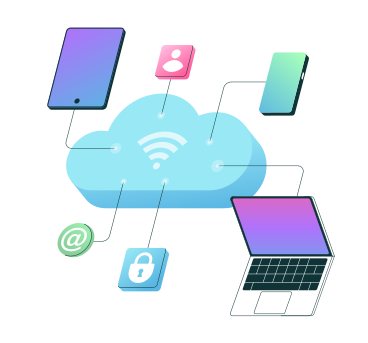 Cloud services and online data storage PNG, SVG