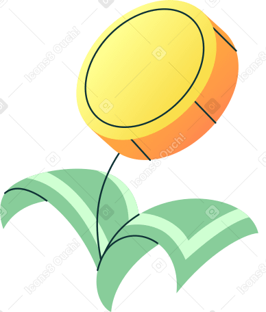money tree plant Illustration in PNG, SVG