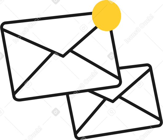 Dos sobres de correo PNG, SVG