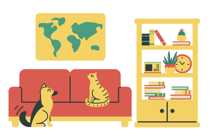 Living room Illustration in PNG, SVG