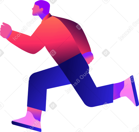 бегущий человечек в PNG, SVG
