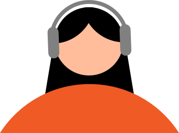 young woman with headphones PNG, SVG
