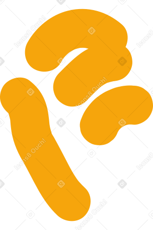 fingers of yellow character PNG, SVG