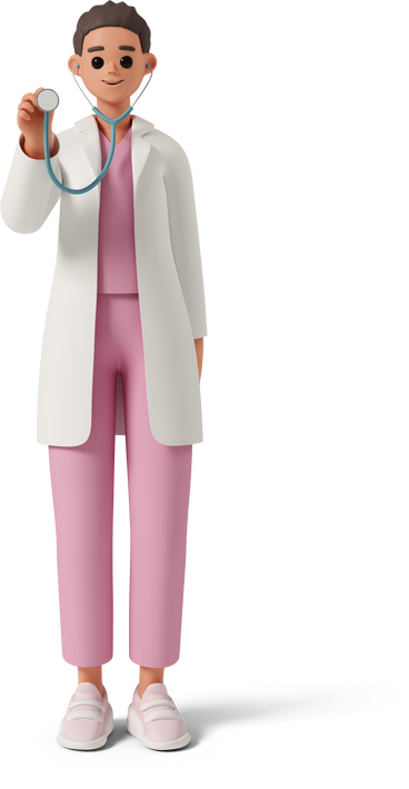 female doctor with stethoscope PNG、SVG