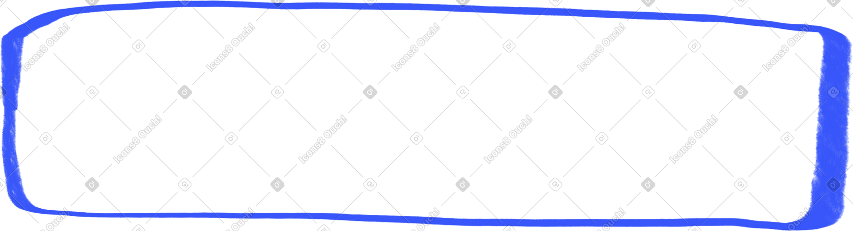 blue lined rectangle PNG, SVG