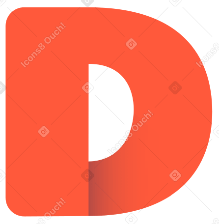 letter d Illustration in PNG, SVG
