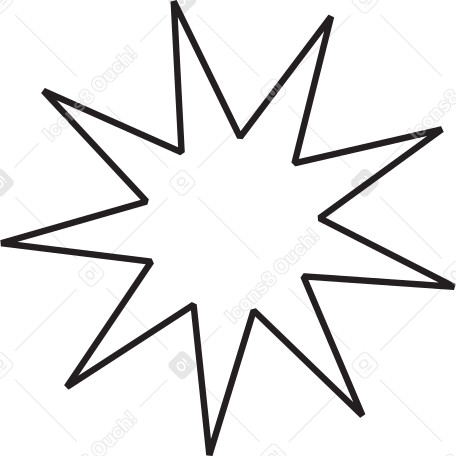 nine-pointed star Illustration in PNG, SVG