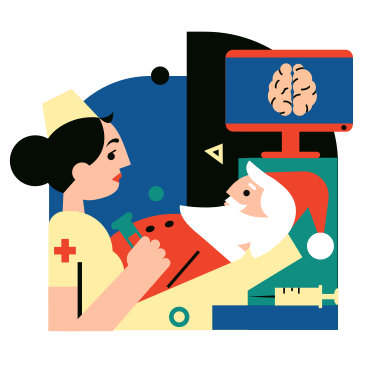 Weihnachtsmann in einem krankenhaus mit einer krankenschwester PNG, SVG