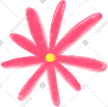 Big pink flower PNG, SVG