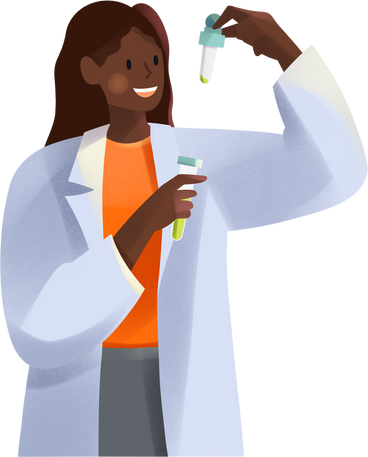 young woman scientist PNG, SVG