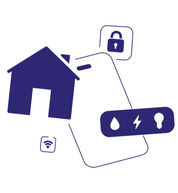 Smart home control unit on the phone  PNG, SVG