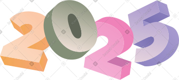 Twenty twenty five year text PNG, SVG