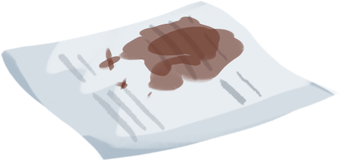 sheet of paper with a coffee stain Illustration in PNG, SVG