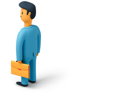 Back view of an office worker in suit PNG, SVG