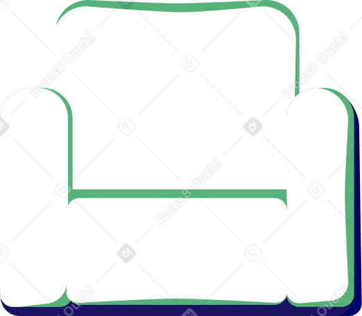 empty easy chair Illustration in PNG, SVG