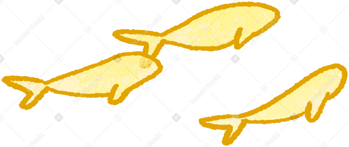 yellow fishes PNG, SVG