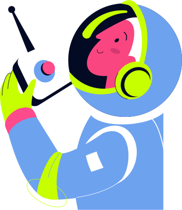 half of an astronaut with a remote control PNG, SVG
