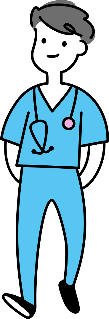 nurse with a stethoscope PNG, SVG