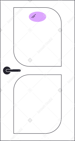 white door Illustration in PNG, SVG