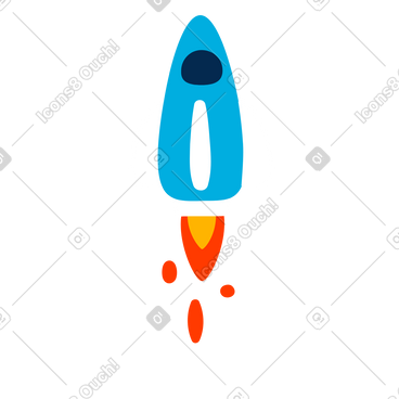 Spaceship animated illustration in GIF, Lottie (JSON), AE