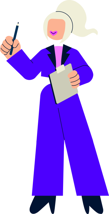 woman with clipboard PNG, SVG