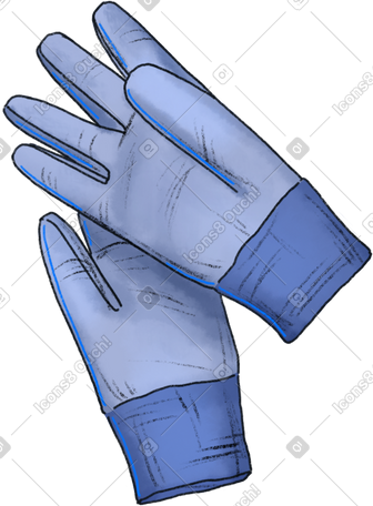 blue garden gloves PNG, SVG