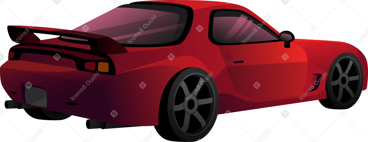 red car Illustration in PNG, SVG