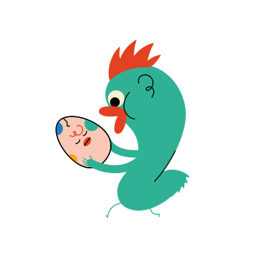 The character has a sleeping egg PNG, SVG