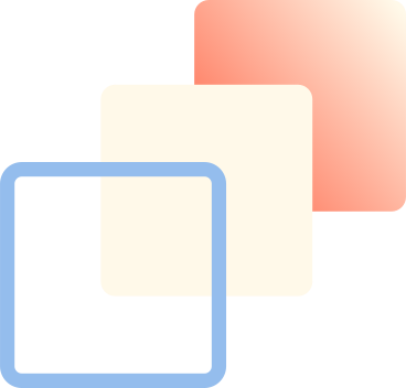 Illustration animée trois carrés d'interface aux formats GIF, Lottie (JSON) et AE