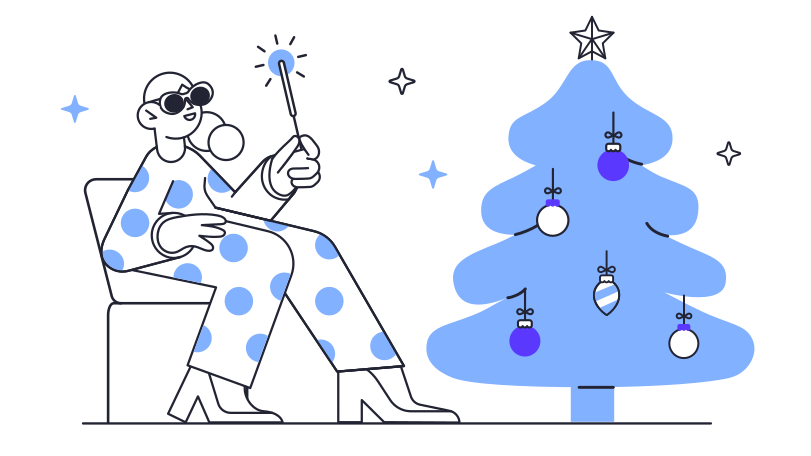 Christmas celebration Illustration in PNG, SVG